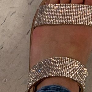 Double strand sparkly sandals